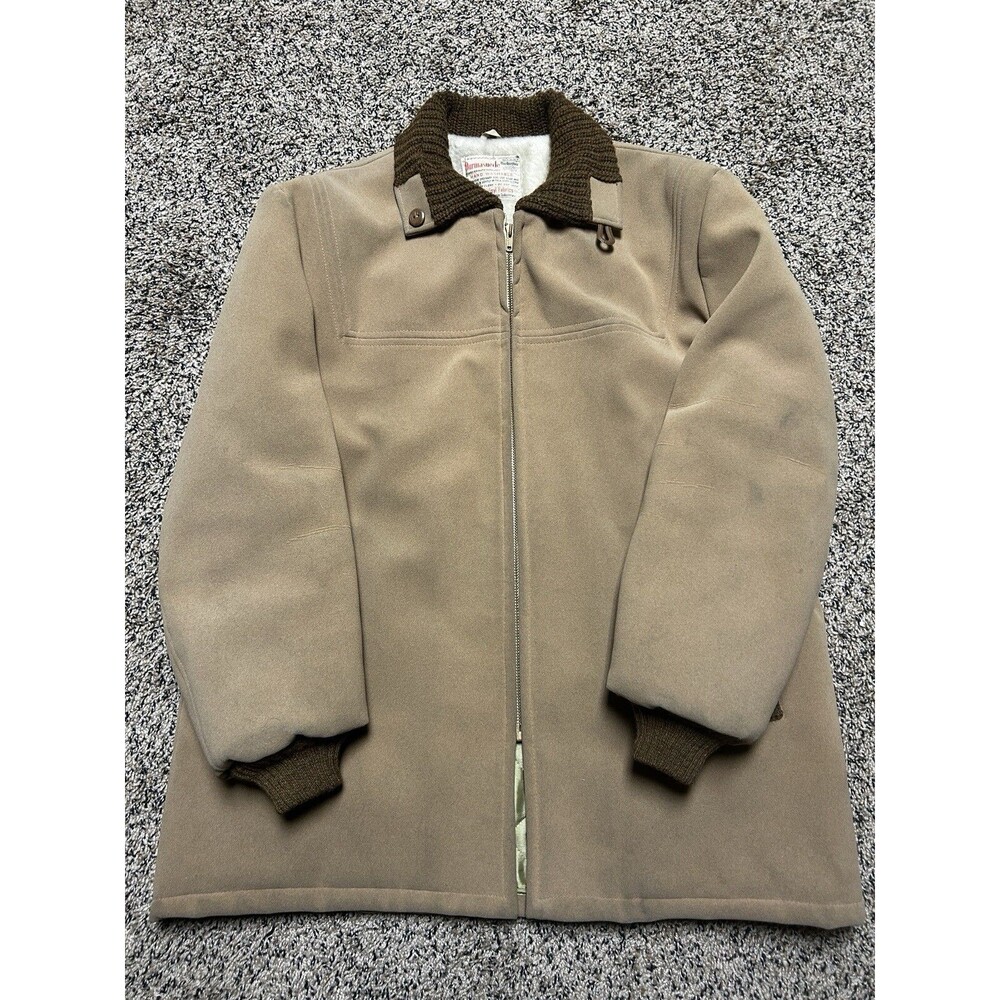 Vintage Suede‎ Coat w/Talon Zippers - Burlington Burmasuede - Men's Large